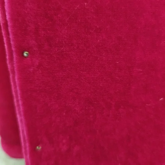 Vintage Fuchsia Hot Pink Velvet Sofa Settee Jewelry Box Storage - Picture 9 of 14